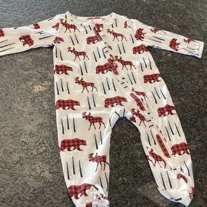 Buffalo Plaid Woodland Christmas Infant Romper